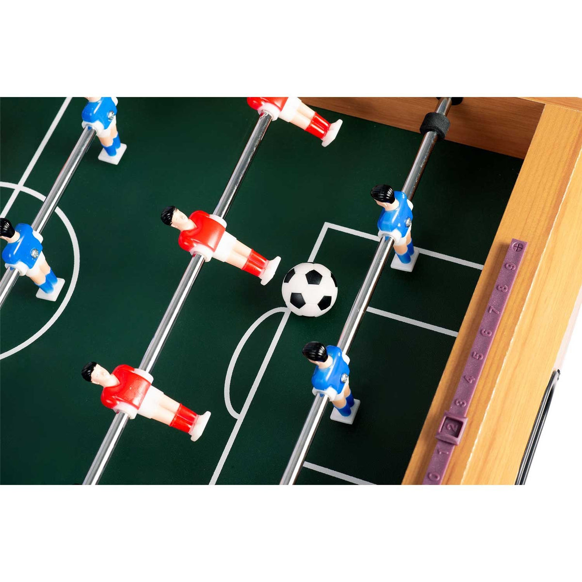 Medinis Neosport stalo futbolas vaikams ir suaugusiems 70x37x62 cm dydžio kompaktiškas žaidimų stalas namams ir biurui