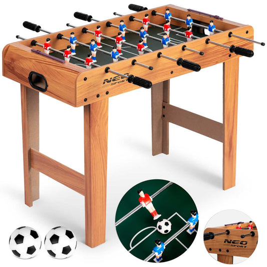 Medinis Neosport futbolo stalas vaikams ir suaugusiems namams ar biurui 70x37x62 cm
