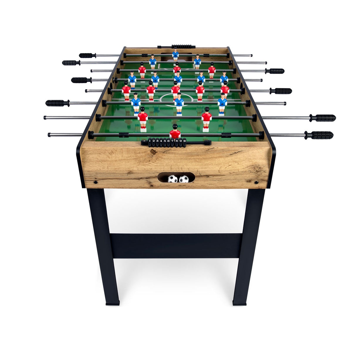 Didelis stalo futbolo stalas NeoSport namams 118x61x79 cm tvirtas futbolo žaidimų stalas vaikams ir suaugusiems