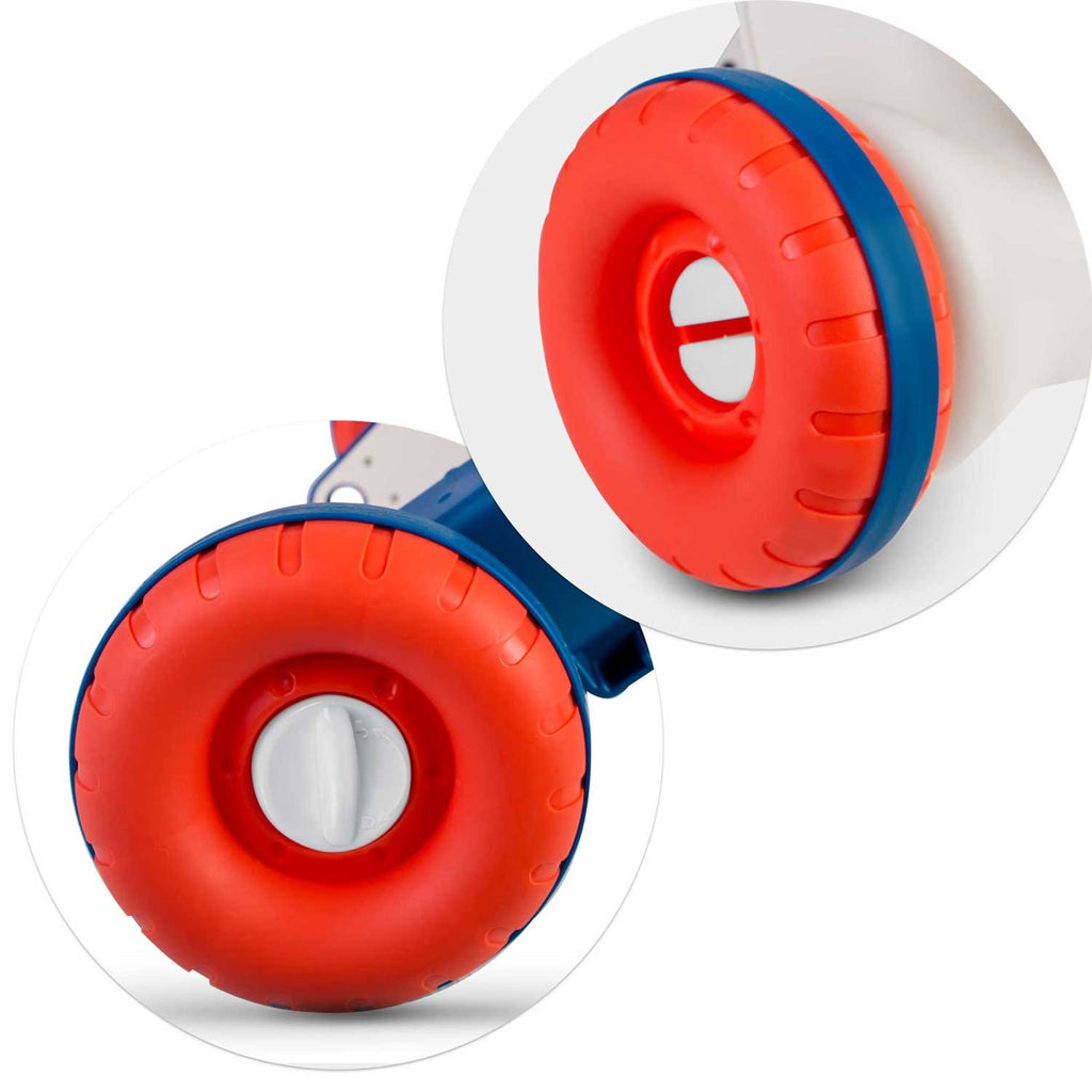 Ricokids mėlynas mokomasis stalas vaikams 4-in-1 edukacinis žaislas nuo 12 mėn su stumduku paspirtuku ir interaktyvia lentele