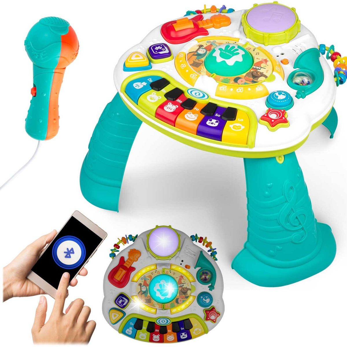 Mokomasis stalas vaikams su muzika Bluetooth ir šviesomis edukacinis žaislas nuo 0 mėn