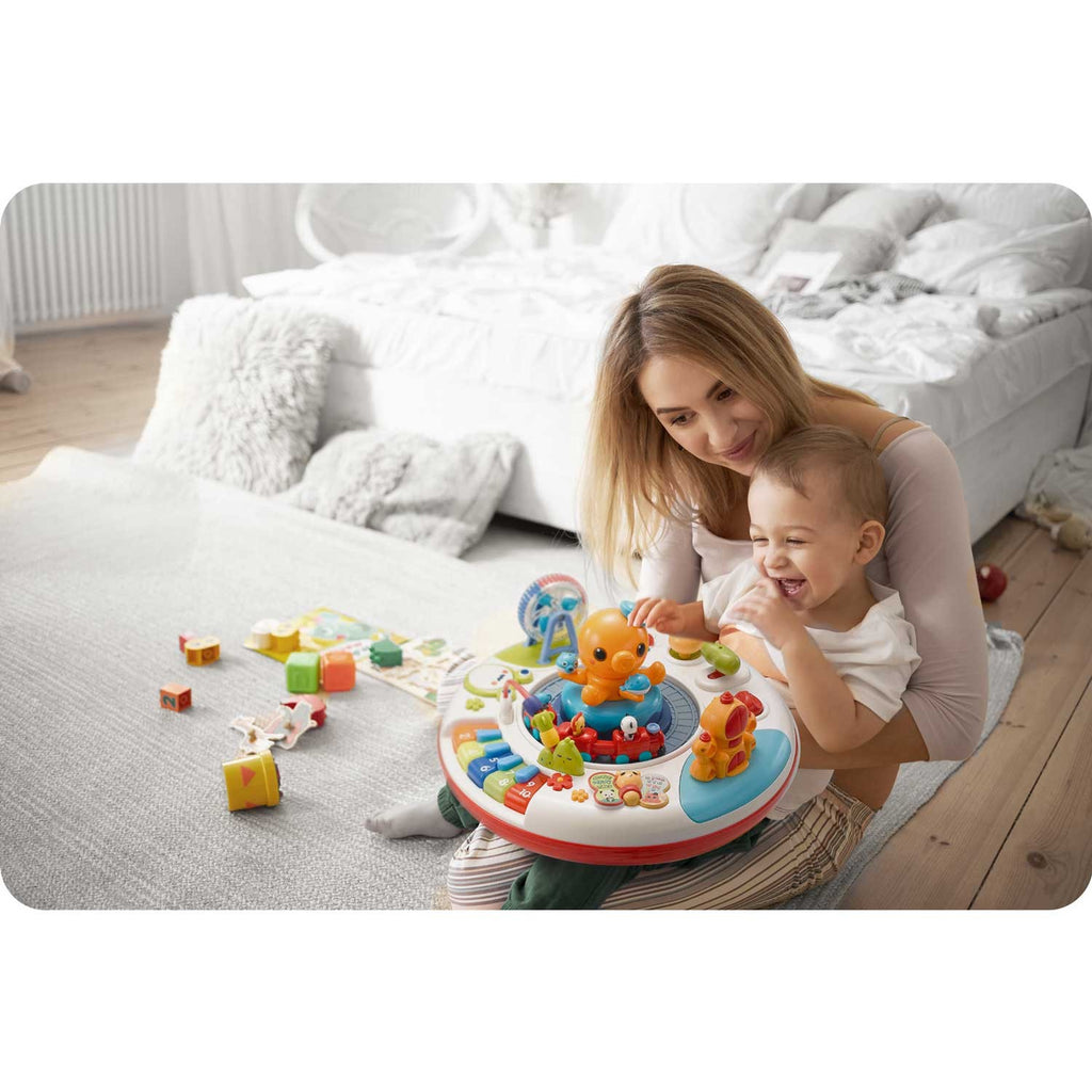 Mokomasis stalas vaikams su muzika garsais ir šviesomis Ricokids 781800 edukacinis žaislas nuo 18 mėnesių