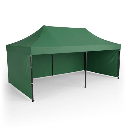 Sulankstomas sodo paviljonas Plonos, 3 × 6 m, 3 sienos, žalias