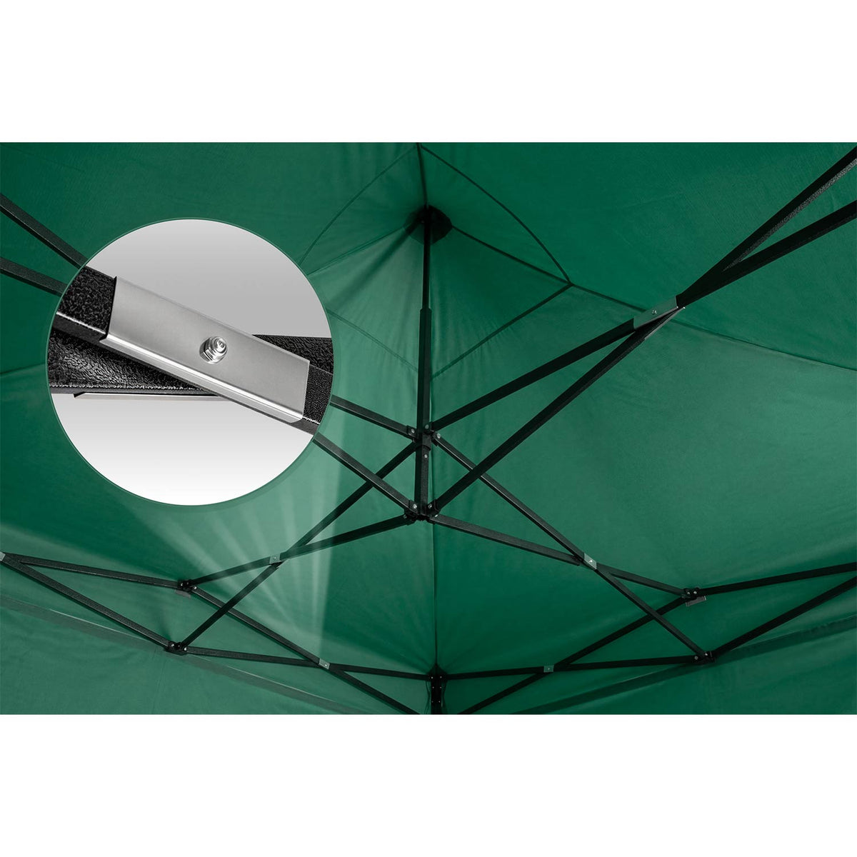 Sulankstomas sodo paviljonas Plonos, 3 × 6 m, 3 sienos, žalias
