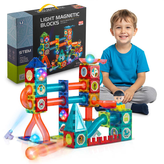 Šviečiantis magnetinis konstruktorius Ricokids, 150 dalių