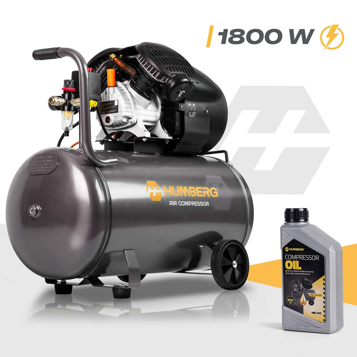 Tepalinis oro kompresorius Humberg, 100 l, 8 bar