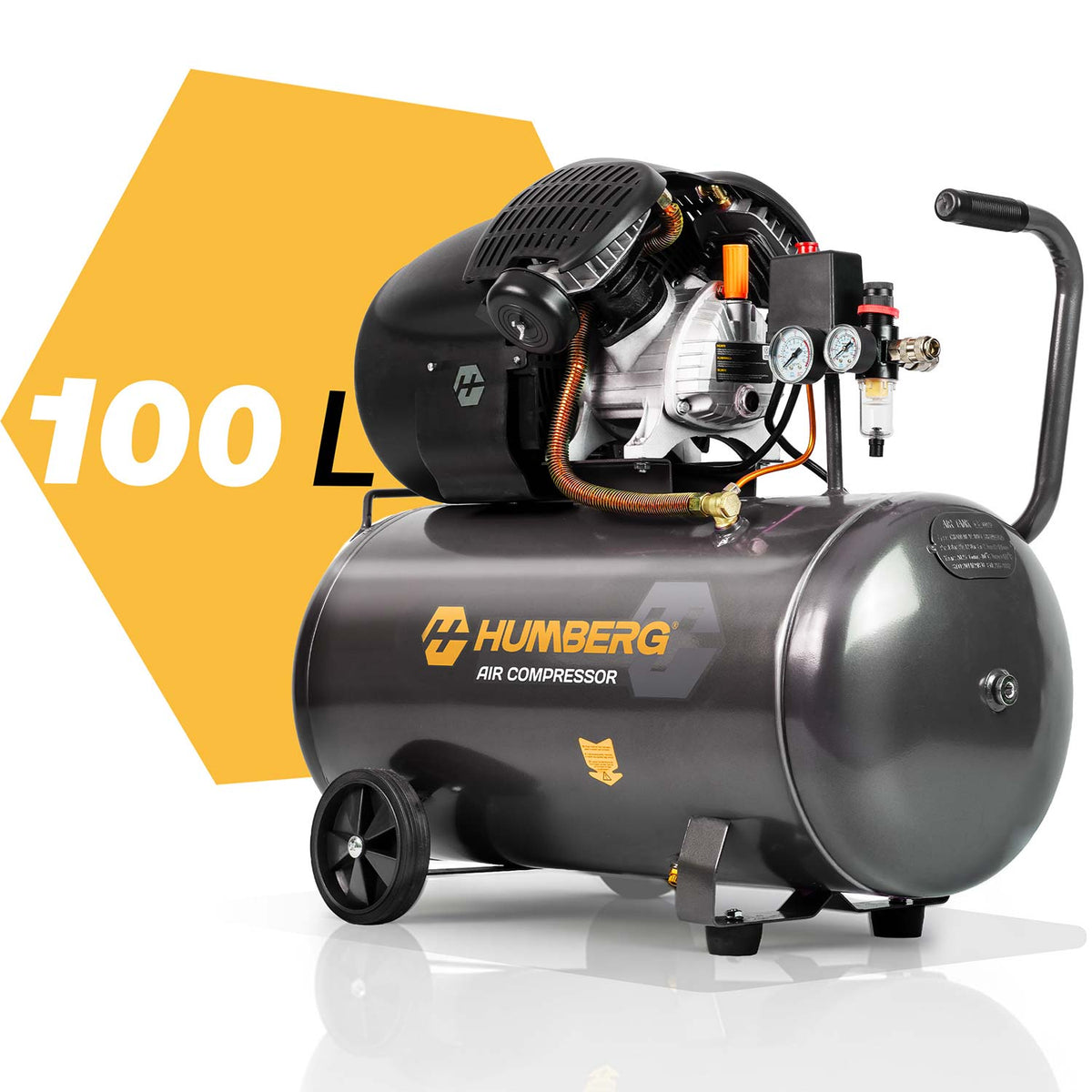 Tepalinis oro kompresorius Humberg, 100 l, 8 bar
