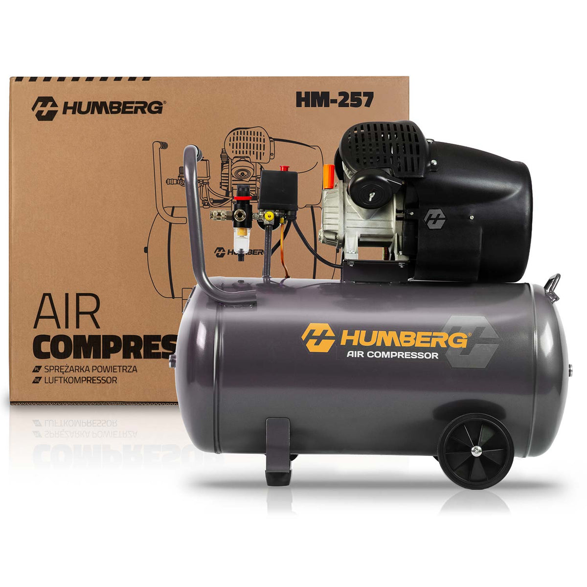 Tepalinis oro kompresorius Humberg, 100 l, 8 bar