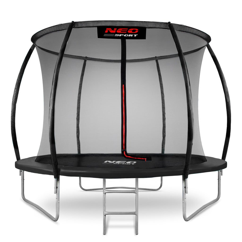 Profiliuotas sodo batutas 10 pėdų 312 cm su vidiniu apsauginiu tinklu Neo-Sport vaikams ir suaugusiems