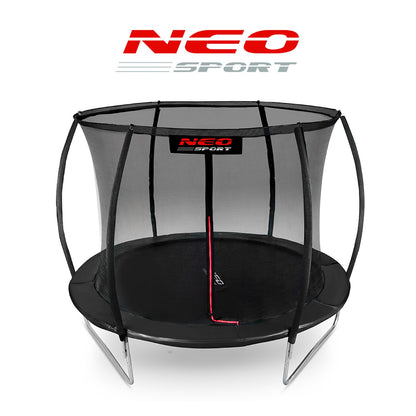 Profiliuotas 10 pėdų 312 cm sodo batutas su vidiniu apsauginiu tinklu Neo-Sport vaikams ir suaugusiems