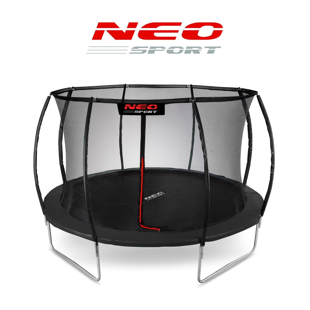 12 pėdų sodo batutas su vidiniu tinklu vaikams ir suaugusiems 374 cm Neo-Sport tvirtas batutas su apsauga ir kopėtėlėmis