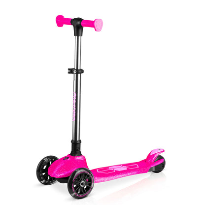 Triratis balansinis paspirtukas Ricokids Jelly su LED apšvietimu, rožinis