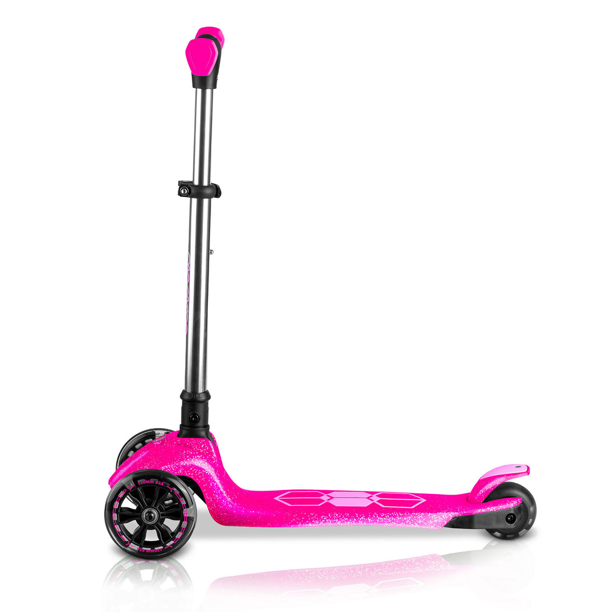 Triratis balansinis paspirtukas Ricokids Jelly su LED apšvietimu, rožinis