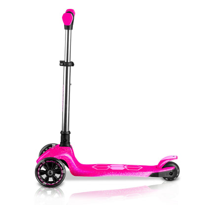 Triratis balansinis paspirtukas Ricokids Jelly su LED apšvietimu, rožinis