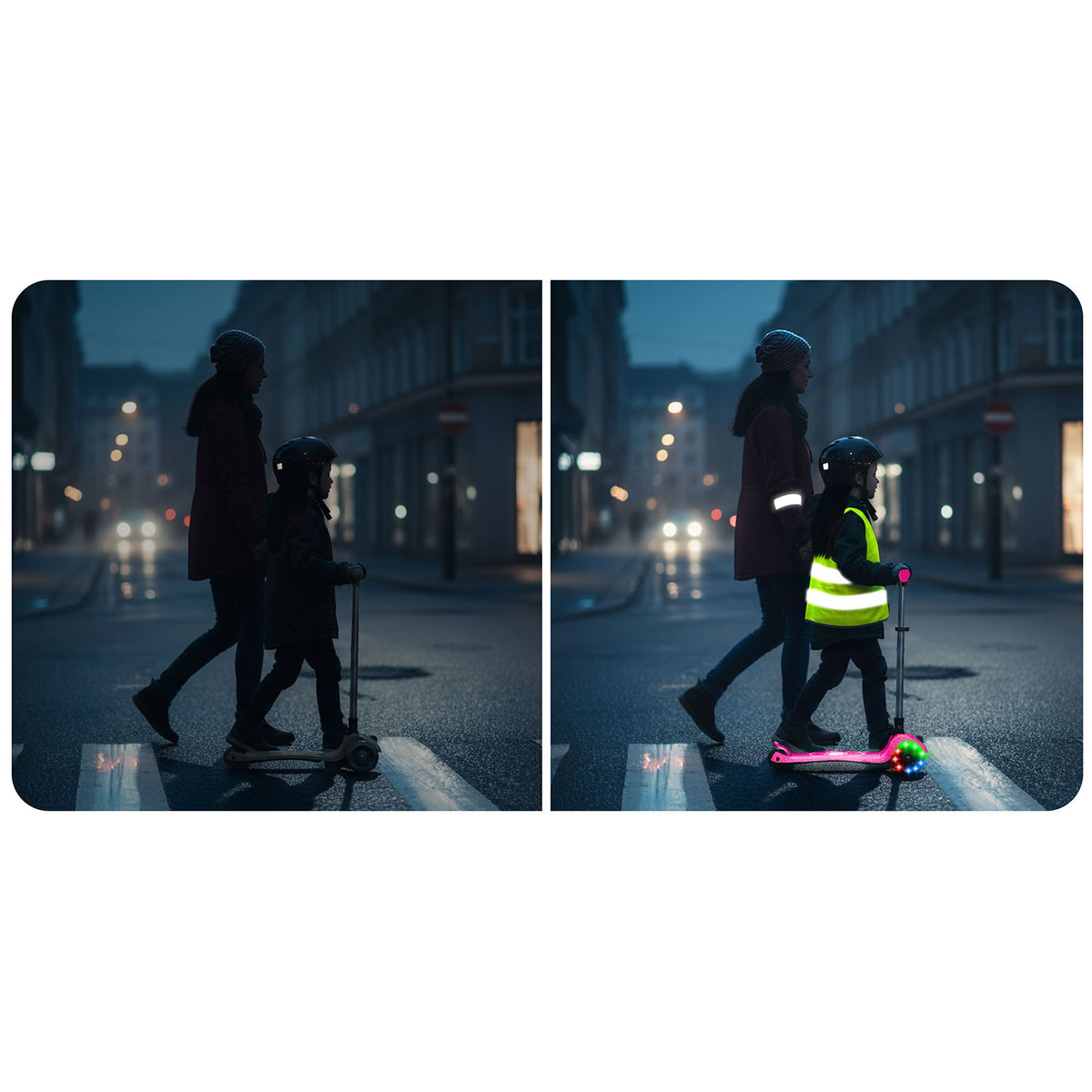 Triratis balansinis paspirtukas Ricokids Jelly su LED apšvietimu, rožinis
