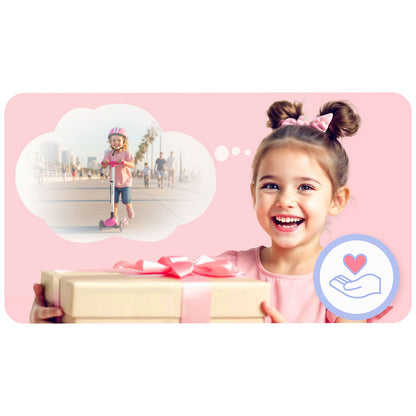 Triratis balansinis paspirtukas Ricokids Jelly su LED apšvietimu, rožinis