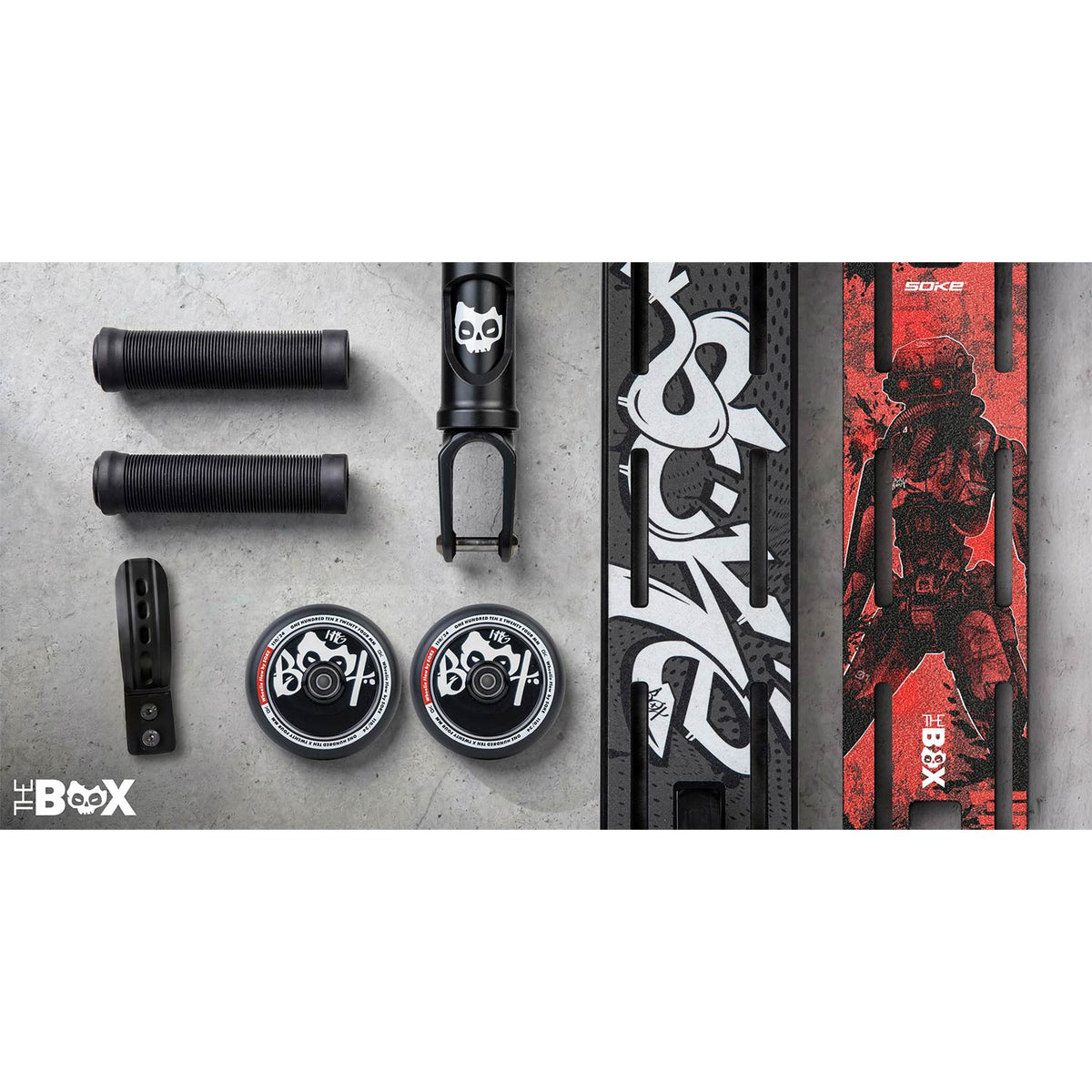 Triukinis paspirtukas SOKE BOX, juodas