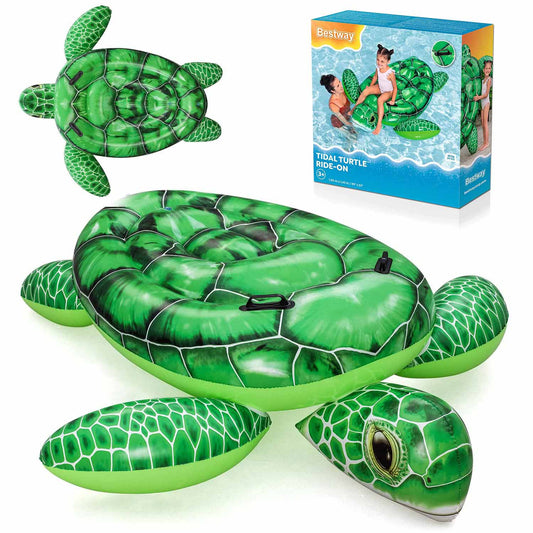 Vėžlio formos pripučiamas vandens čiužinys Bestway, 150 × 145 cm