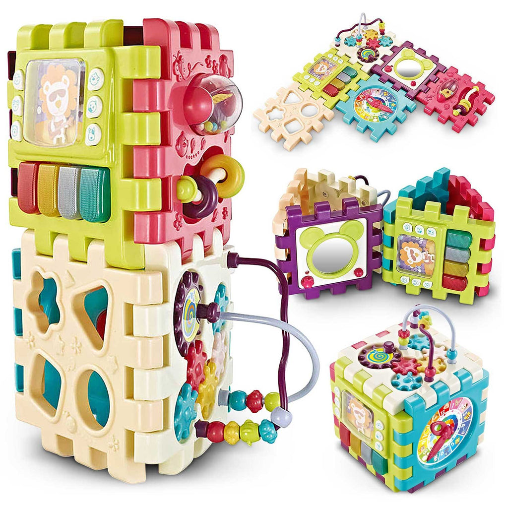 Edukacinis žaislas kubas Ricokids su melodija vaikams nuo 1 metų lavinantis loginį mąstymą ir smulkiąją motoriką